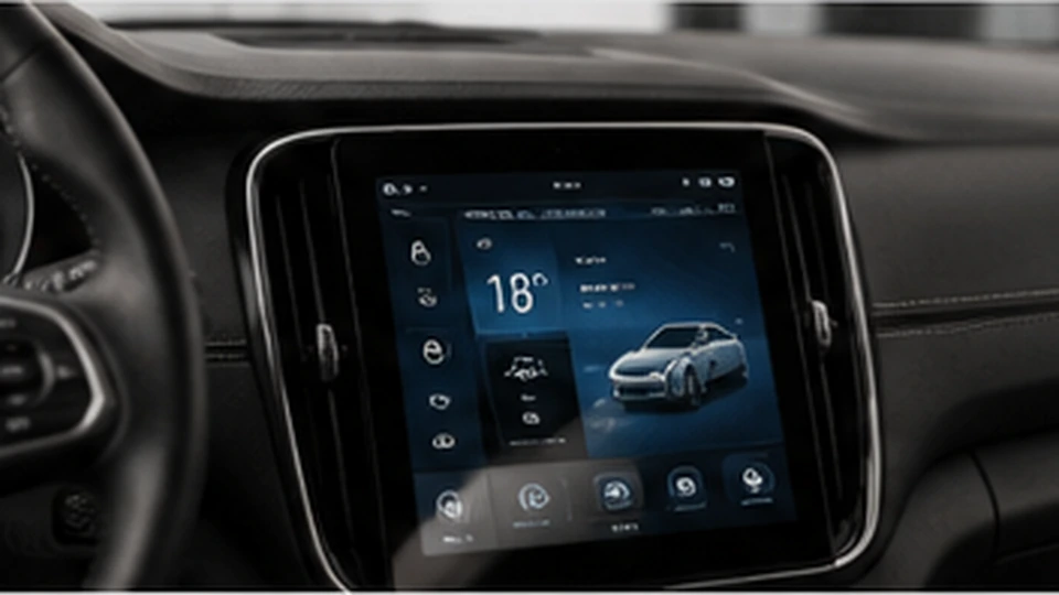 Automotive display integrated into a dashboard