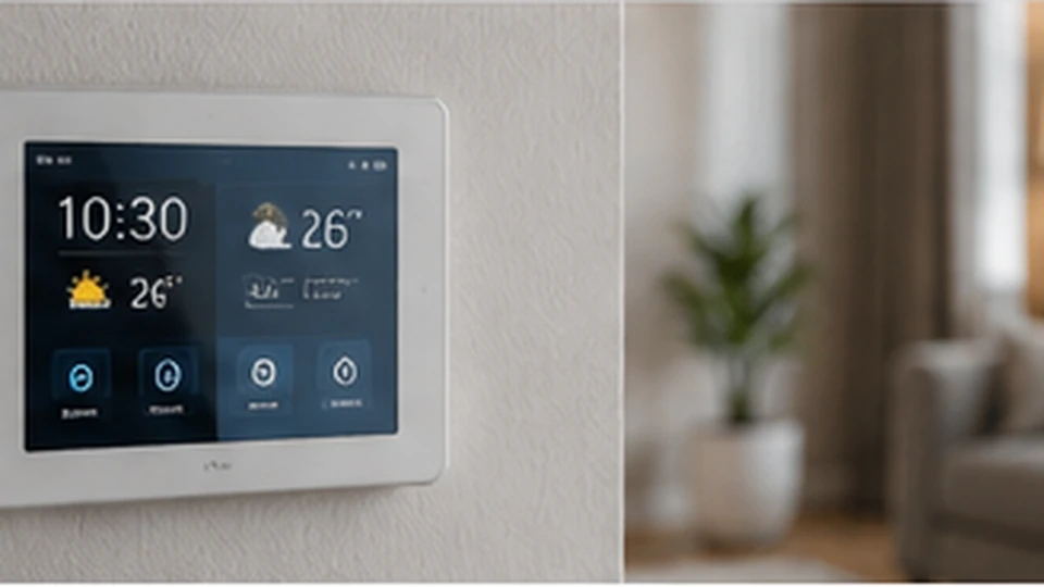 Smart home control display mounted on a wall