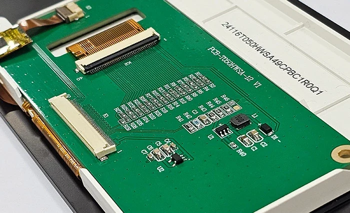 Backlight driver circuitry integrated on a PCB
