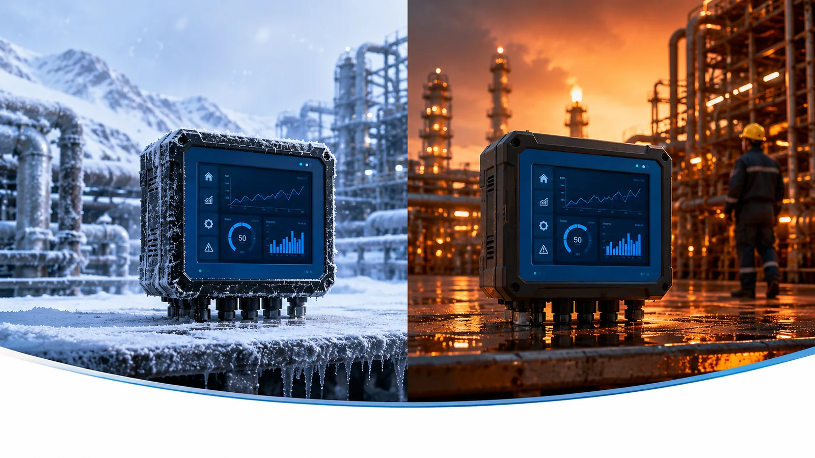 Wide-temperature TFT LCD modules for industrial equipment