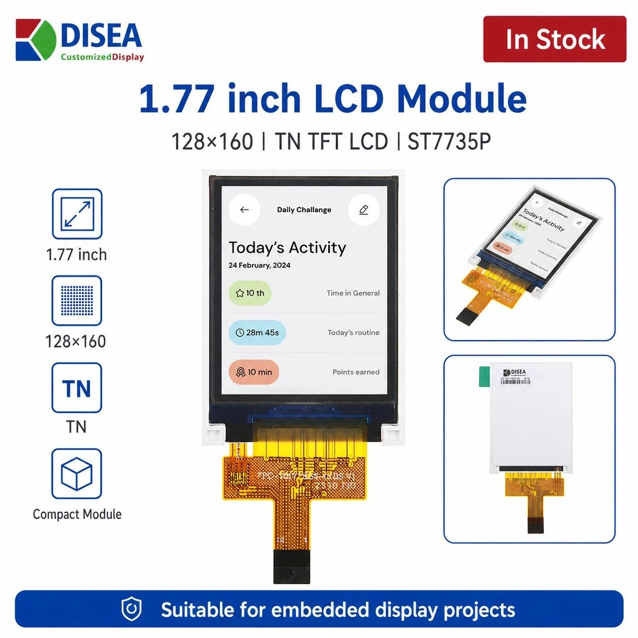 DS-T0177SSS-01 128x160 TN display module