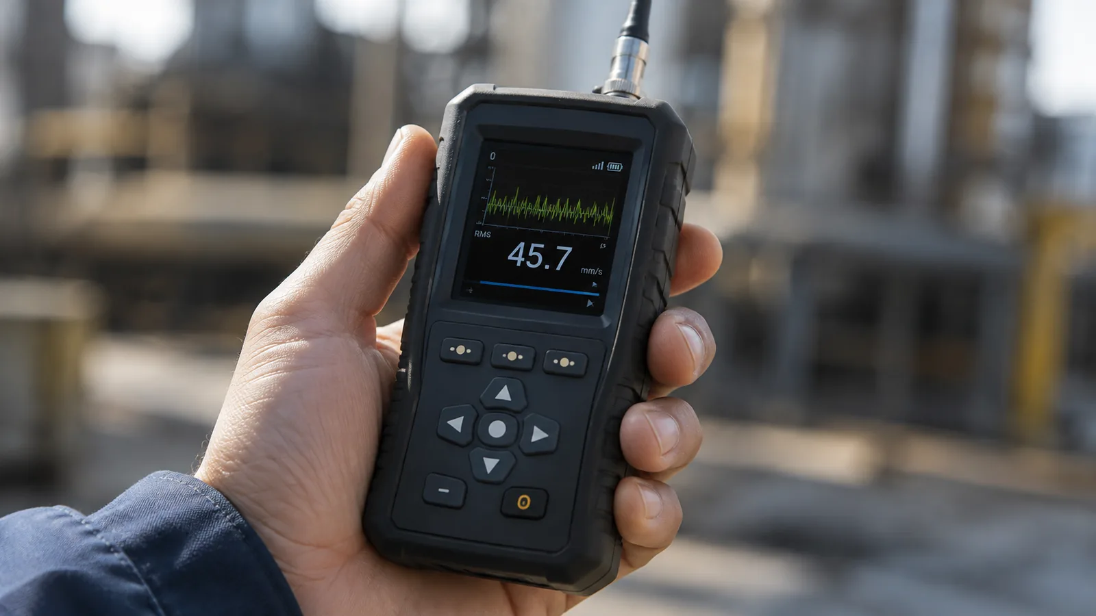 Handheld measurement instrument with a compact TFT LCD display