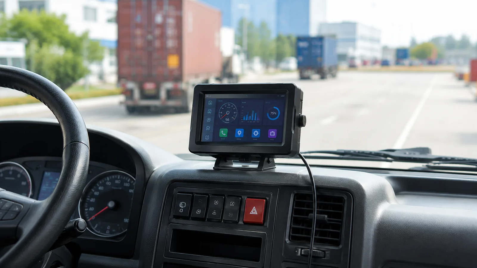 In-cab transport terminal using a TFT LCD display module