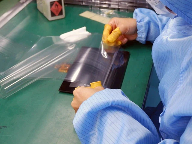 DISEA packing process step 36: Exterior Cleaning and Applying Protective Film