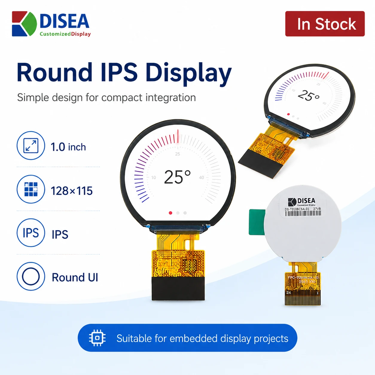 DS-T010BCSA-01 round IPS display