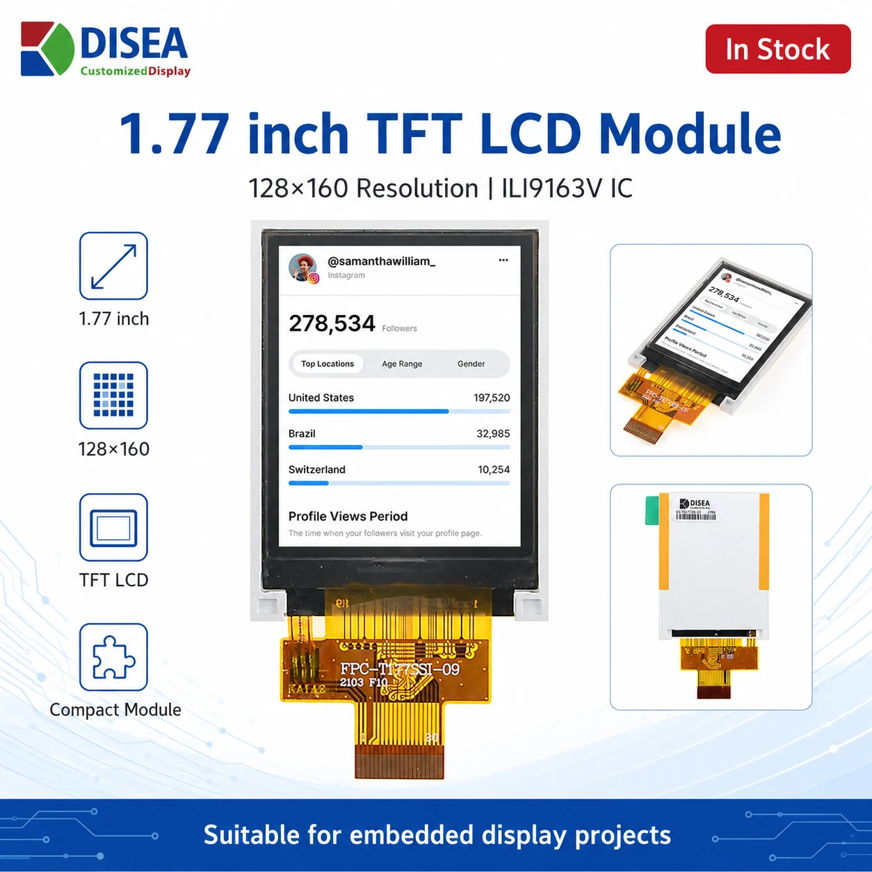 DS-T0177SSI-02 1.77 inch 128x160 TFT LCD module