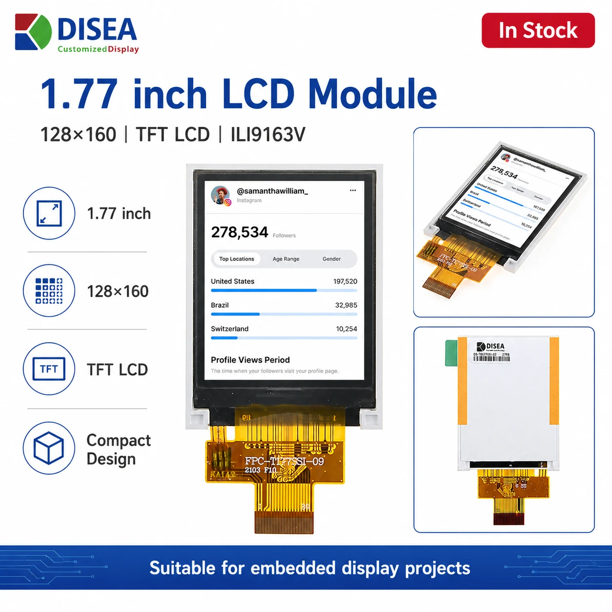 DS-T0177SSI-02 128x160 TFT LCD module
