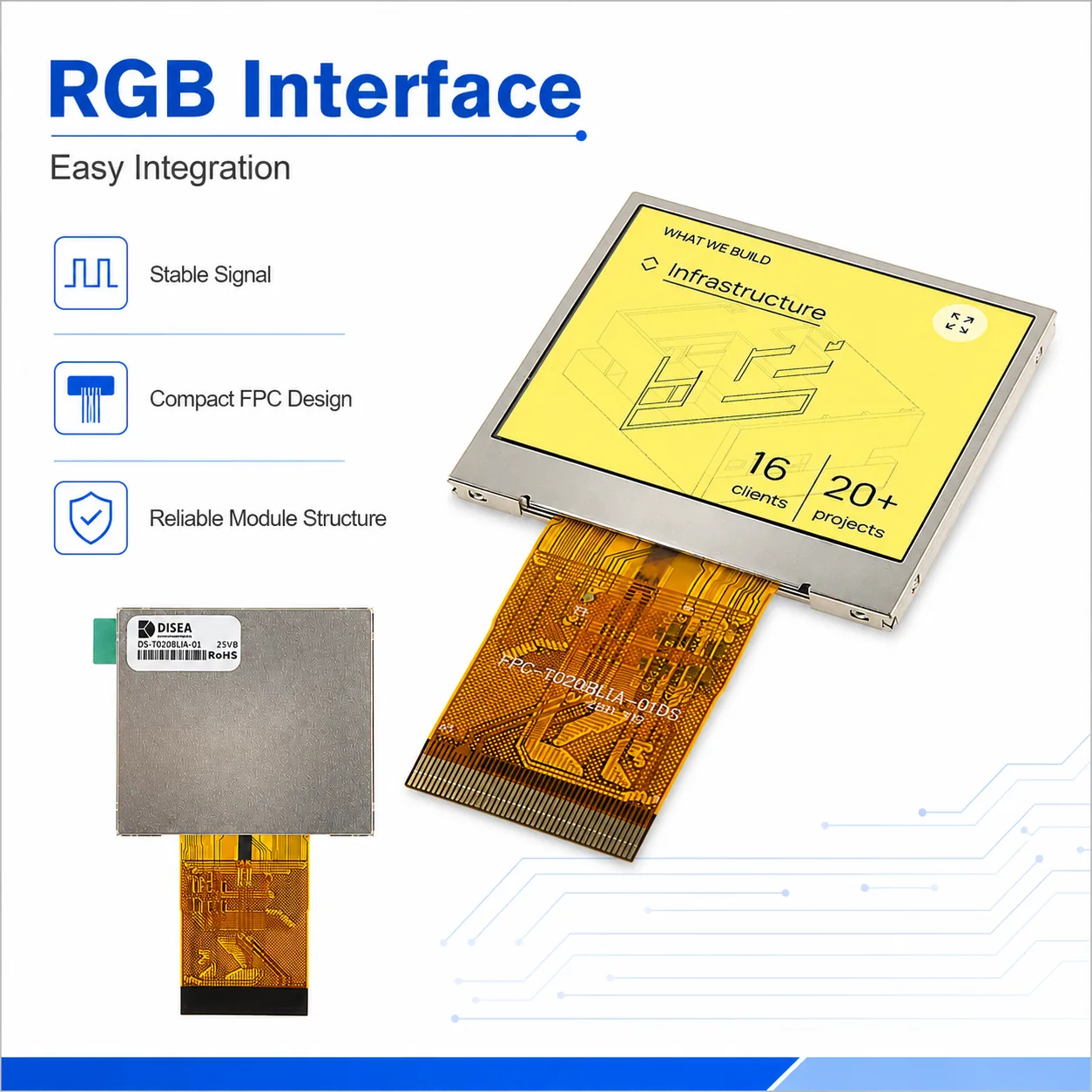 DS-T020BLIA-01 RGB interface integration