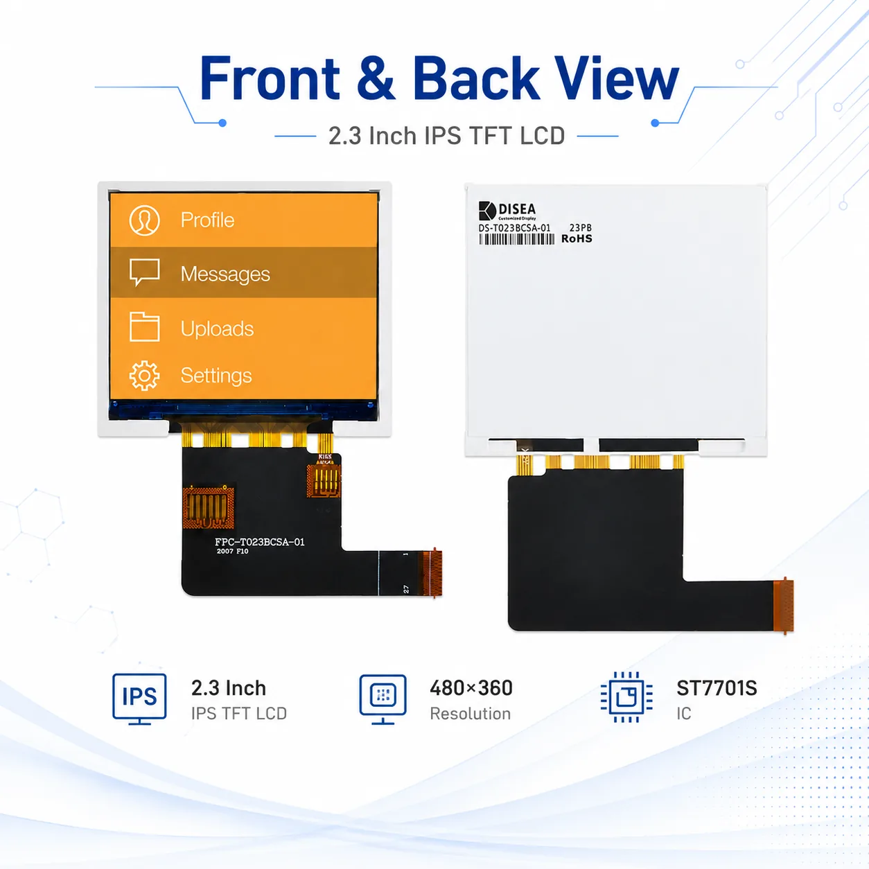 DS-T023BCSA-01 front and back view