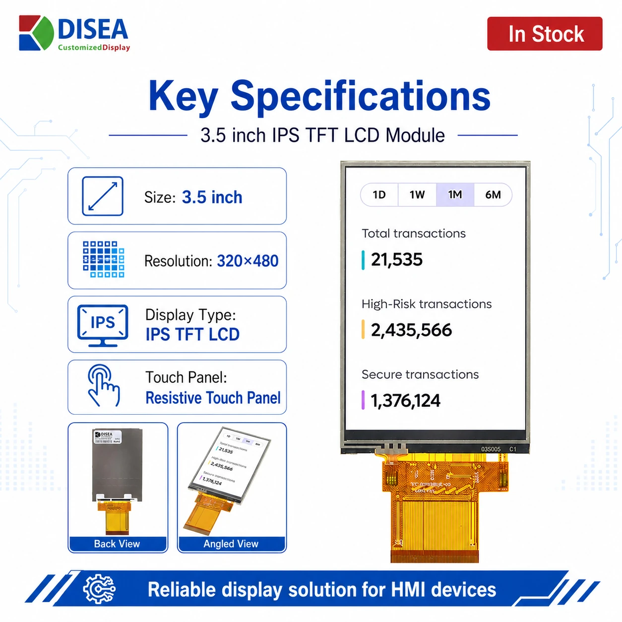 DS-T035BHSA-01P Key specifications