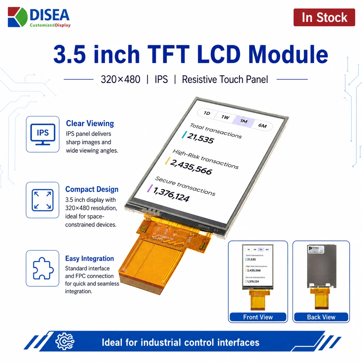 DS-T035BHSA-01P Angled module view