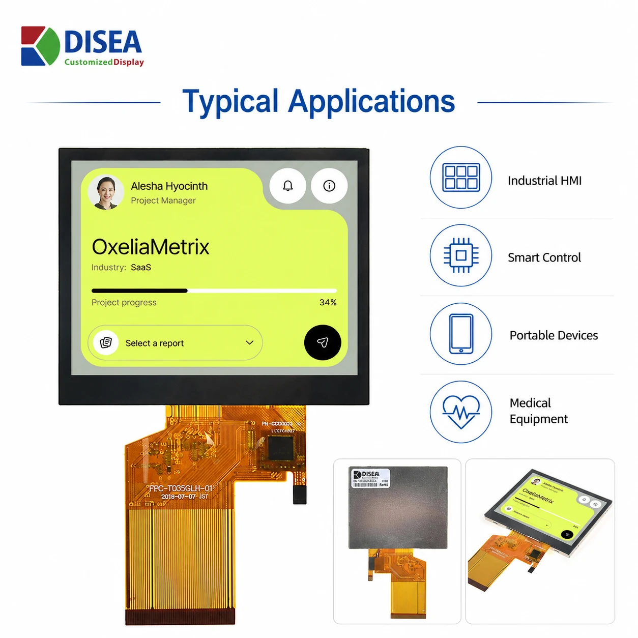 DS-T035GLH-02CA Typical applications